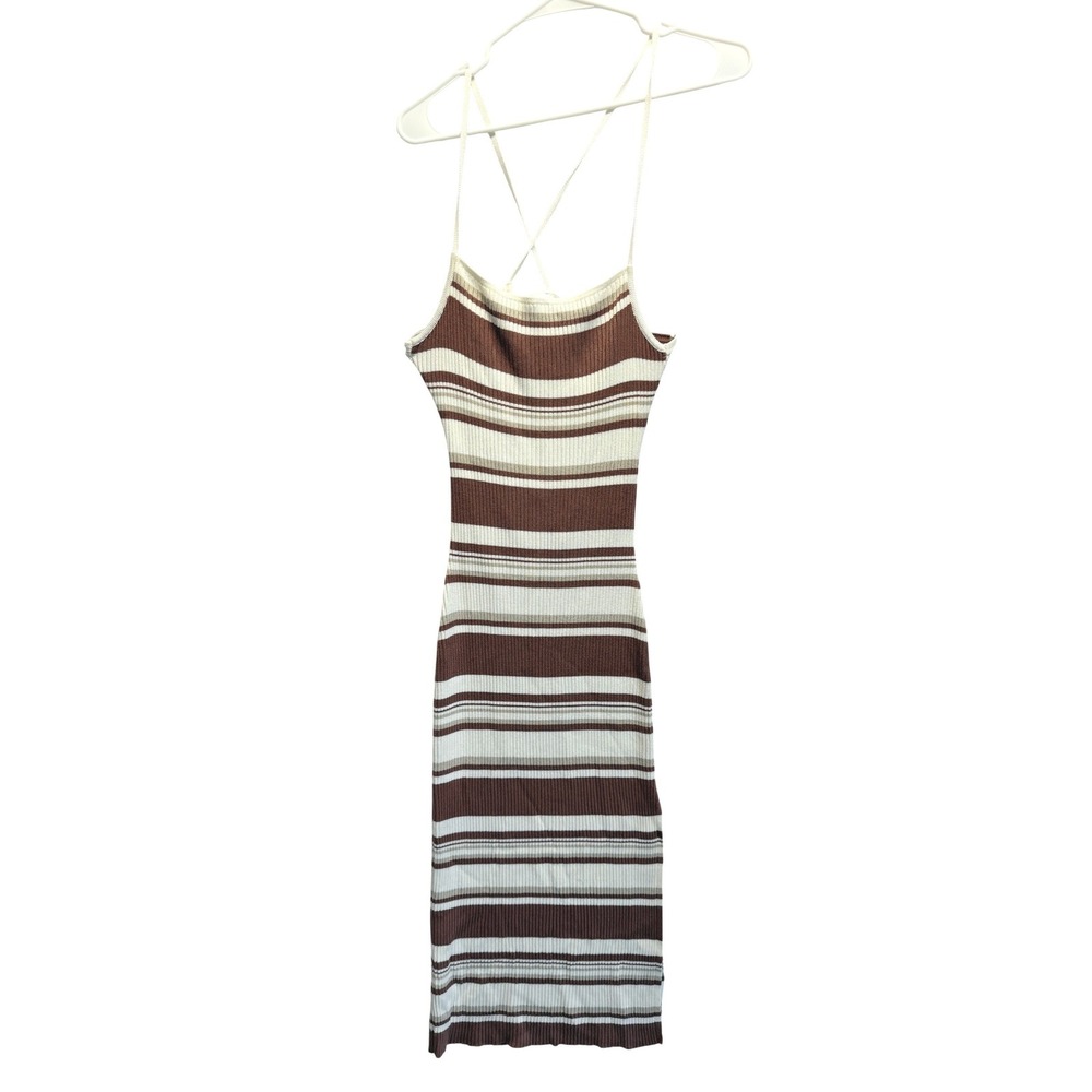 Abercrombie & Fitch Women Bodycon Strappy Midi Knit Sweater Dress S